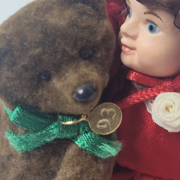 Ornament HALLMARK Victorian Style JULIANNE AND TEDDY BEAR 1993 Christmas Holiday - Picture 10 of 12